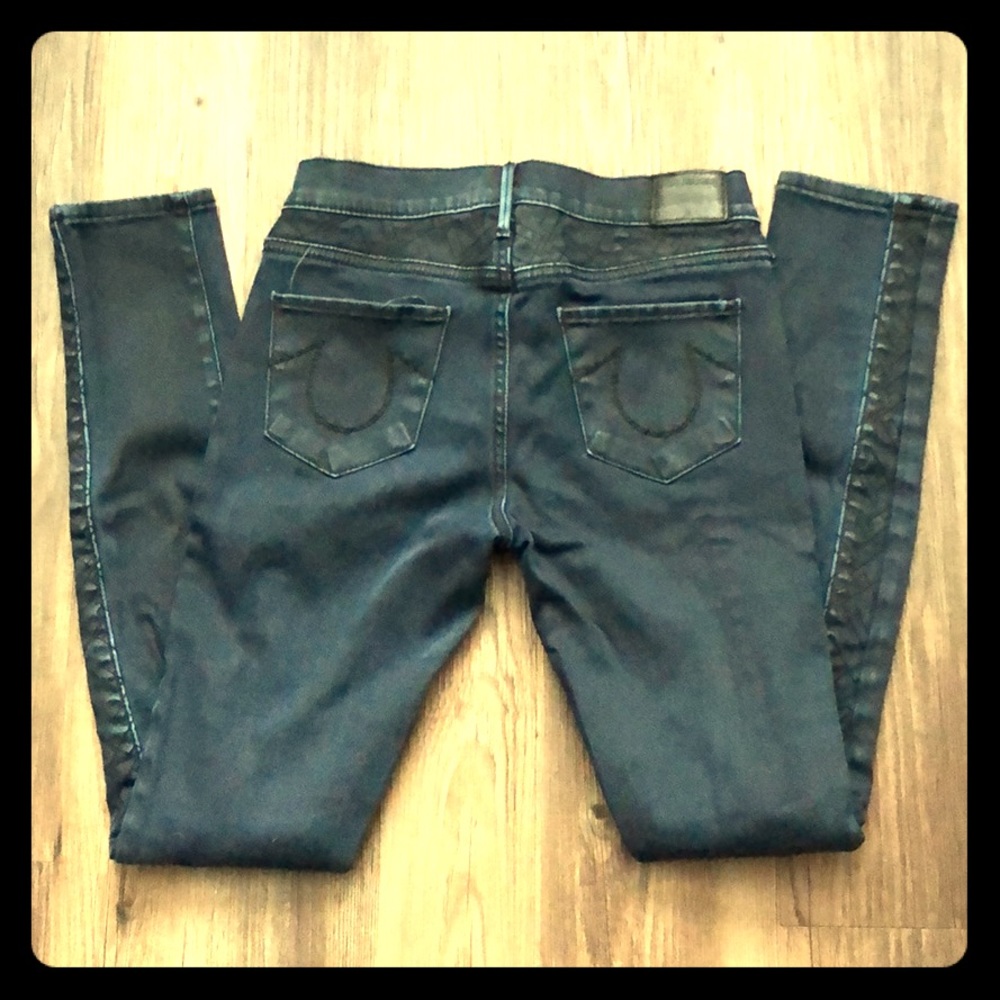 Halle Mid Rise Super Skinny True Religion Jeans